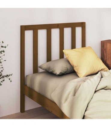 vidaXL Bed Headboard | Honey Brown | Solid Pine Wood | Single | Appealing Design — Size: 95 x 100 cm
