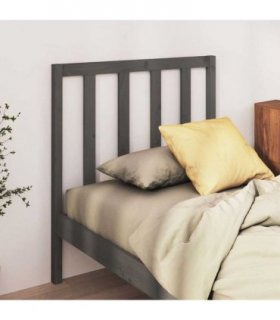 vidaXL Bed Headboard | Grey | Solid pinewood | Standard | Durable — Size: 95 x 100 cm