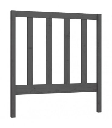 vidaXL Bed Headboard | Grey | Solid pinewood | Standard | Durable — Size: 95 x 100 cm