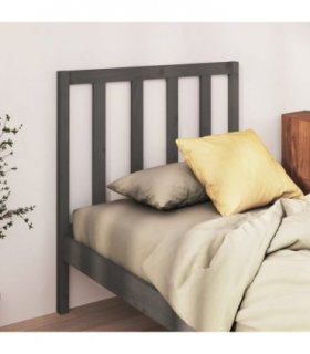 vidaXL Bed Headboard Grey 96x4x100 cm Solid Wood Pine — Size: 96 x 100 cm — V0672031167