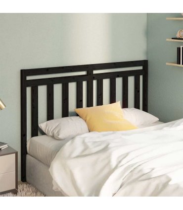 vidaXL Bed Headboard | Black | Solid Pine wood — Size: 166 x 100 cm