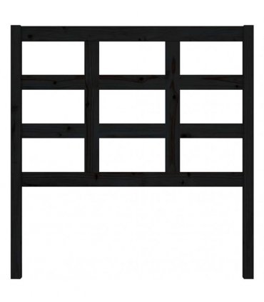 vidaXL Bed Headboard | Black | Solid pine wood | 95.5x4x100 cm | Durable — Size: 95.5 x 100 cm