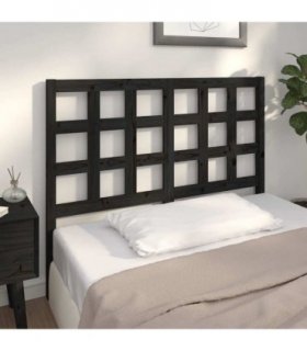 vidaXL Bed Headboard Black 125.5x4x100 cm Solid Wood Pine — Size: 125.5 x 100 cm — V0672031243