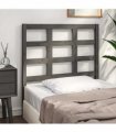 vidaXL Bed Headboard Grey 95.5x4x100 cm Solid Wood Pine — Size: 95.5 x 100 cm — V0672031248