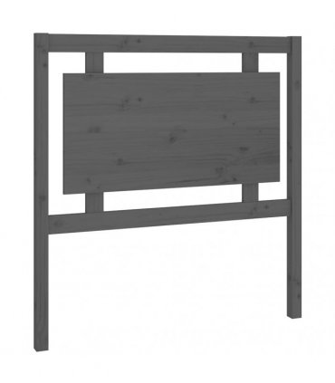 vidaXL Bed Headboard Grey 95.5x4x100 cm Solid Pine Wood — Size: 95.5 x 100 cm