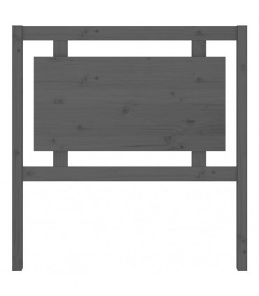 vidaXL Bed Headboard Grey 95.5x4x100 cm Solid Pine Wood — Size: 95.5 x 100 cm