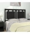 vidaXL Bed Headboard Black 125.5x4x100 cm Solid Pine Wood — Size: 125.5 x 100 cm