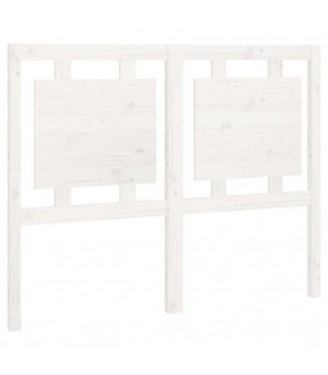 vidaXL Bed Headboard White 125.5x4x100 cm Solid Pine Wood — Size: 125.5 x 100 cm