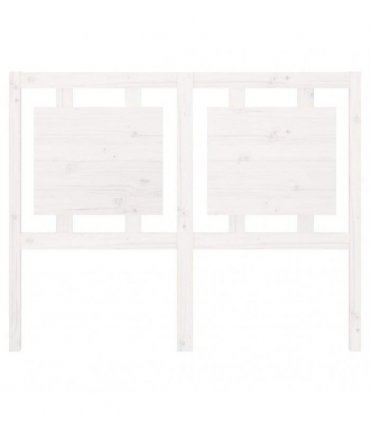 vidaXL Bed Headboard White 125.5x4x100 cm Solid Pine Wood — Size: 125.5 x 100 cm