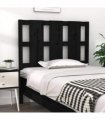 vidaXL Bed Headboard Black 95.5x4x100 cm Solid Wood Pine — Size: 95.5 x 100 cm — V0672031283