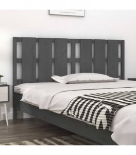 vidaXL Bed Headboard Grey 165.5x4x100 cm Solid Wood Pine — Size: 165.5 x 100 cm