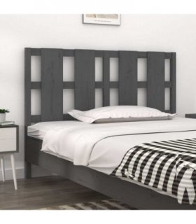 vidaXL Bed Headboard Grey 125.5x4x100 cm Solid Wood Pine — Size: 125.5 x 100 cm — V0672031286