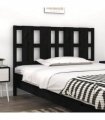 vidaXL Bed Headboard Black 125.5x4x100 cm Solid Wood Pine — Size: 125.5 x 100 cm — V0672031293