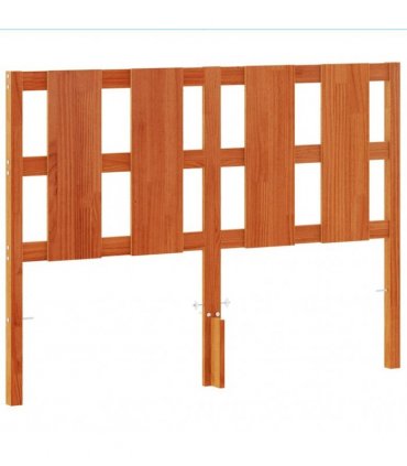 vidaXL Headboard Wax Brown 135 cm Solid Wood Pine — Size: 140.5 x 100 cm