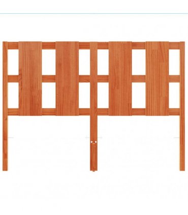 vidaXL Headboard Wax Brown 135 cm Solid Wood Pine — Size: 140.5 x 100 cm