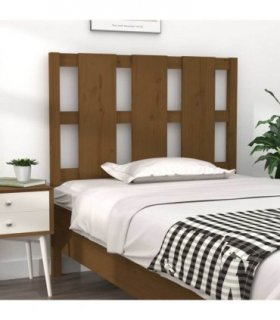 vidaXL Bed Headboard Honey Brown 95.5x4x100 cm Solid Wood Pine — Size: 95.5 x 100 cm
