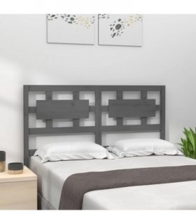 vidaXL Bed Headboard Grey 205.5x4x100 cm Solid Wood Pine — Size: 205.5 x 100 cm — V0672031317