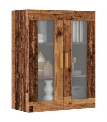 vidaXL Hanging Wall Cabinet Old Wood 69.5x34x90 cm