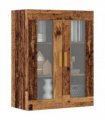 vidaXL Hanging Wall Cabinet Old Wood 69.5x34x90 cm