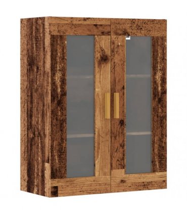 vidaXL Hanging Wall Cabinet Old Wood 69.5x34x90 cm
