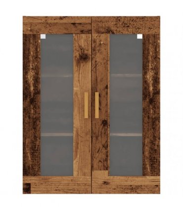 vidaXL Hanging Wall Cabinet Old Wood 69.5x34x90 cm