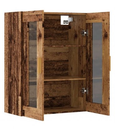 vidaXL Hanging Wall Cabinet Old Wood 69.5x34x90 cm