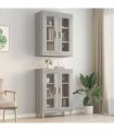 vidaXL Hanging Wall Cabinet Grey Sonoma 69.5x34x90 cm