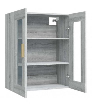 vidaXL Hanging Wall Cabinet Grey Sonoma 69.5x34x90 cm