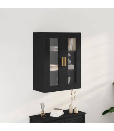 vidaXL Wall Cabinet Black Oak 69.5 x 34 x 90 cm Engineered Wood — V0672031563