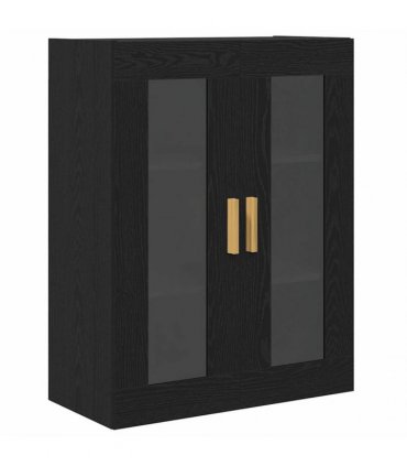 vidaXL Wall Cabinet Black Oak 69.5 x 34 x 90 cm Engineered Wood — V0672031563