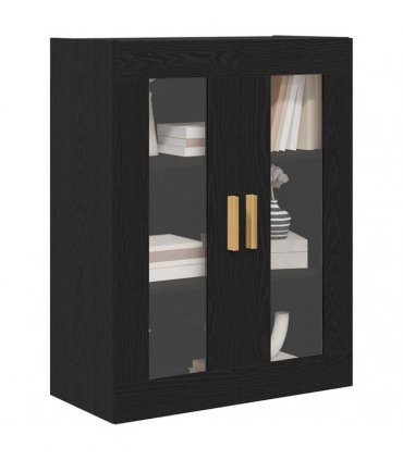vidaXL Wall Cabinet Black Oak 69.5 x 34 x 90 cm Engineered Wood — V0672031563