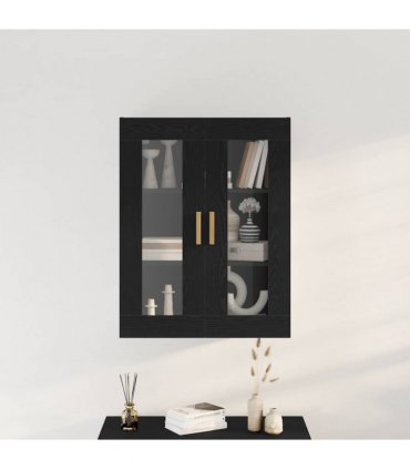 vidaXL Wall Cabinet Black Oak 69.5 x 34 x 90 cm Engineered Wood — V0672031563