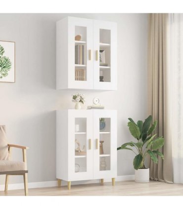 vidaXL Hanging Wall Cabinet White 69.5x34x90 cm