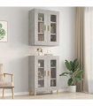 vidaXL Hanging Wall Cabinet Concrete Grey 69.5x34x90 cm