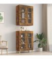 vidaXL Hanging Wall Cabinet Smoked Oak 69.5x34x90 cm