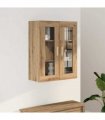 vidaXL Hanging Wall Cabinet Artisian Oak 69.5x34x90 cm