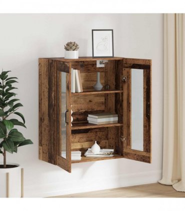 vidaXL Storage Cabinet Wall-mounted Old Wood 69.5 x 34 x 90 cm