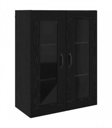 vidaXL Storage Cabinet Wall-mounted Black Oak 69.5 x 34 x 90 cm