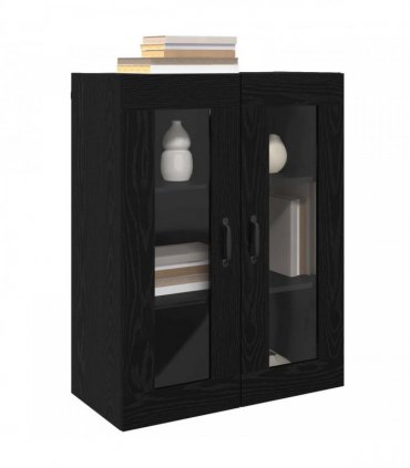 vidaXL Storage Cabinet Wall-mounted Black Oak 69.5 x 34 x 90 cm
