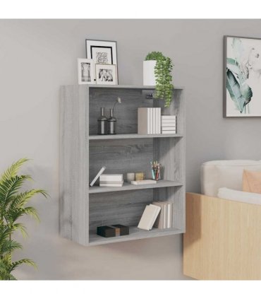 vidaXL Hanging Wall Cabinet Grey Sonoma 69.5x32.5x90 cm
