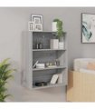 vidaXL Hanging Wall Cabinet Grey Sonoma 69.5x32.5x90 cm