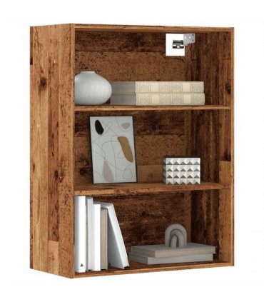 vidaXL Hanging Wall Cabinet Old Wood 69.5x32.5x90 cm