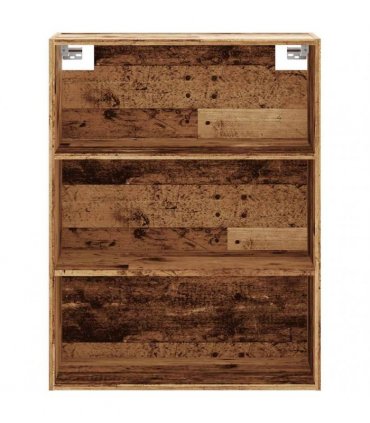 vidaXL Hanging Wall Cabinet Old Wood 69.5x32.5x90 cm