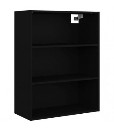 vidaXL Hanging Wall Cabinet | Black | Engineered Wood | Rectangular | Minimalist