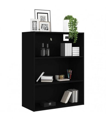 vidaXL Hanging Wall Cabinet | Black | Engineered Wood | Rectangular | Minimalist