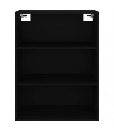 vidaXL Hanging Wall Cabinet | Black | Engineered Wood | Rectangular | Minimalist