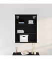 vidaXL Hanging Wall Cabinet Wall-mounted Black Oak 69.5 x 32.5 x 90 cm
