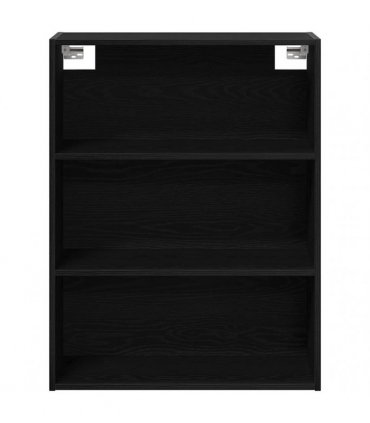 vidaXL Hanging Wall Cabinet Wall-mounted Black Oak 69.5 x 32.5 x 90 cm