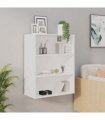 vidaXL Hanging Wall Cabinet White 69.5x32.5x90 cm