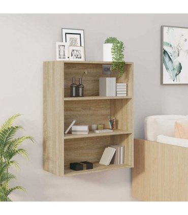 vidaXL Hanging Wall Cabinet Sonoma Oak 69.5x32.5x90 cm